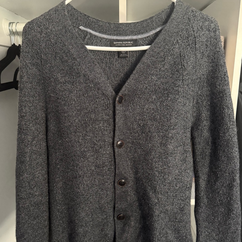 Banana Republic Charcoal Cardigan for Men